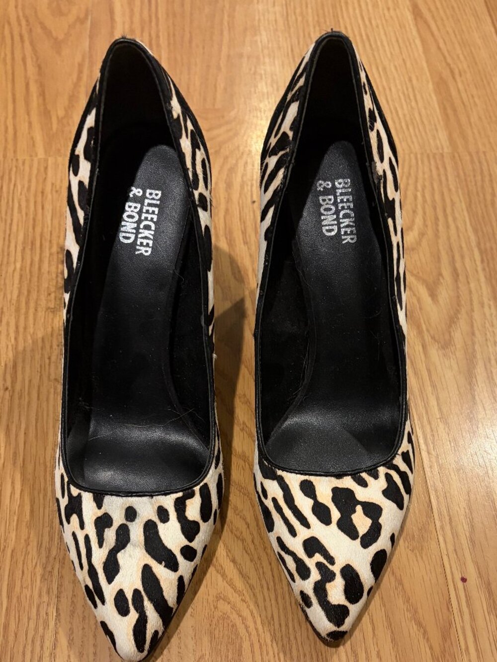Bleecker & Bond Leopard Print Pointed Toe Heels 🖤🐆